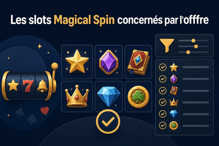Les slots Magical Spin concernés par l'offre